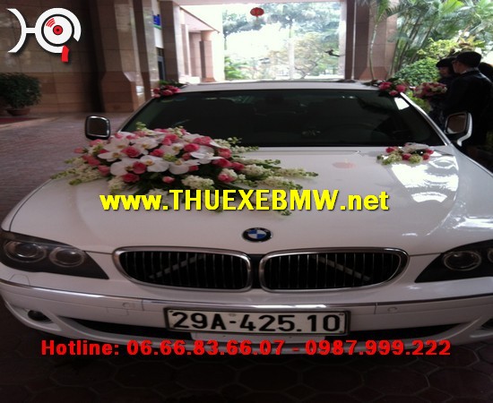 Cho Thuê Xe Cưới BMW 750Li màu trắng