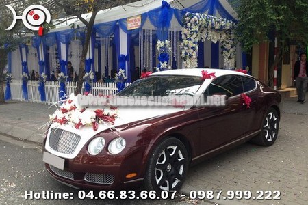 Cho thuê xe cưới bentley mui trần màu trắng tại hà nội