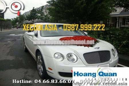 Cho thuê xe cưới bentley màu trắng tại hà nội